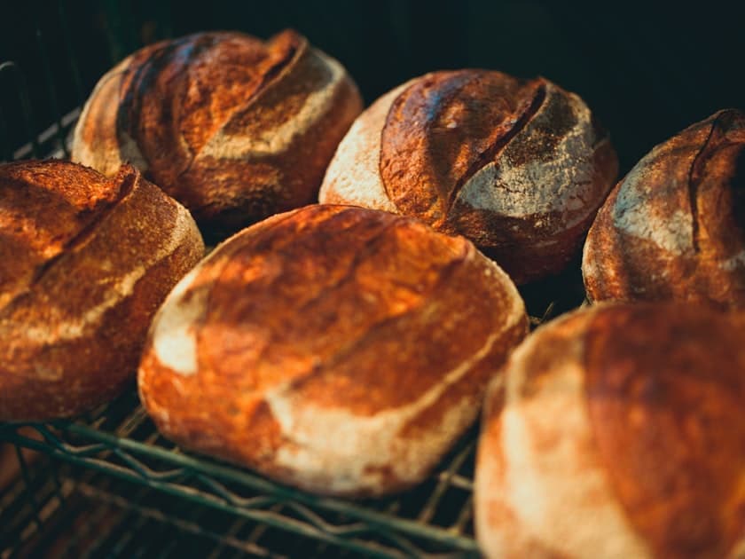 Fresh bakery loaves